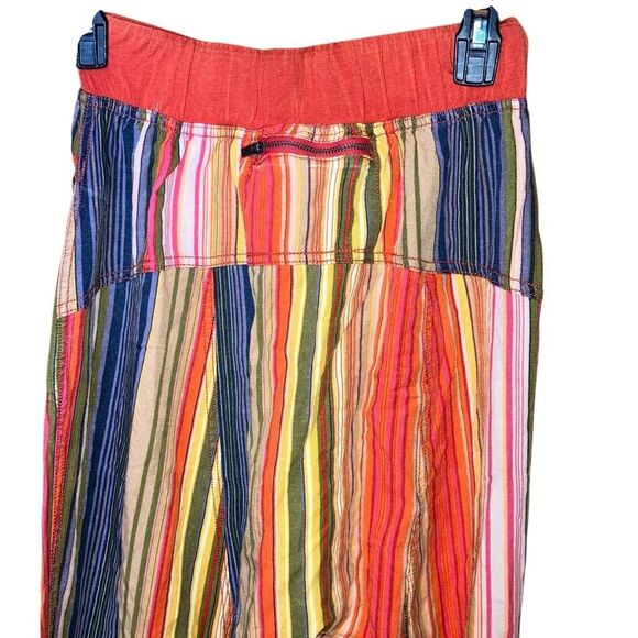 FREE PEOPLE MOVEMENT Sz XS SIDE STEP HAREM PANTS STRIPED PULL ON TIGER LILY #752 - Picture 5 of 16